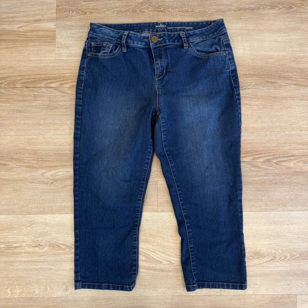 New York & Company Blue Ankle Cropped Jeans